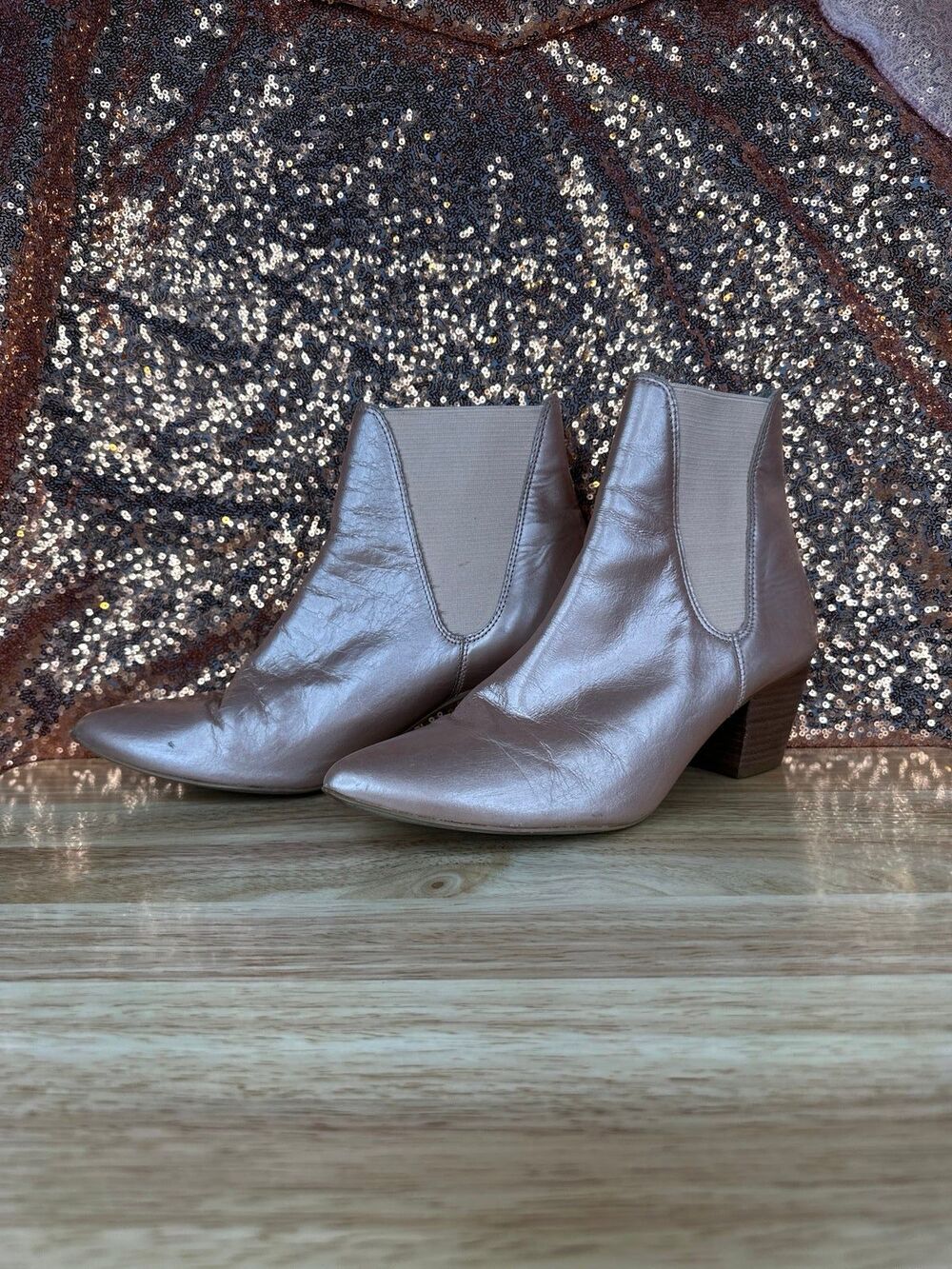 Matisse x Amuse Society Sass Bootie Rosegold SASS Sz 7.5